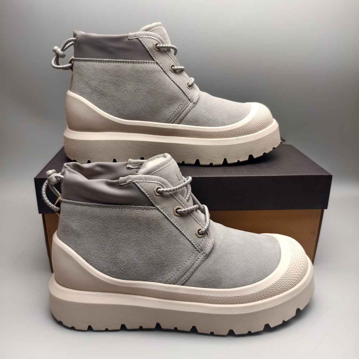 Light Gray High-Top Casual Shoes - Style 3991