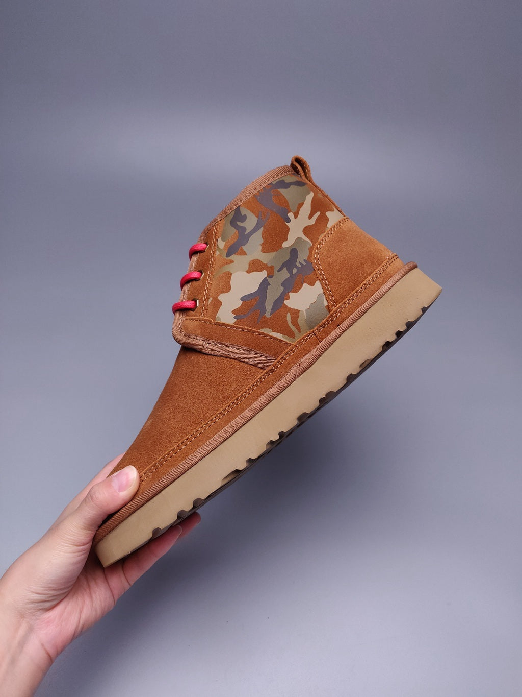 Men's Chestnut Colorblock Camo Casual Shoes - Style 4193