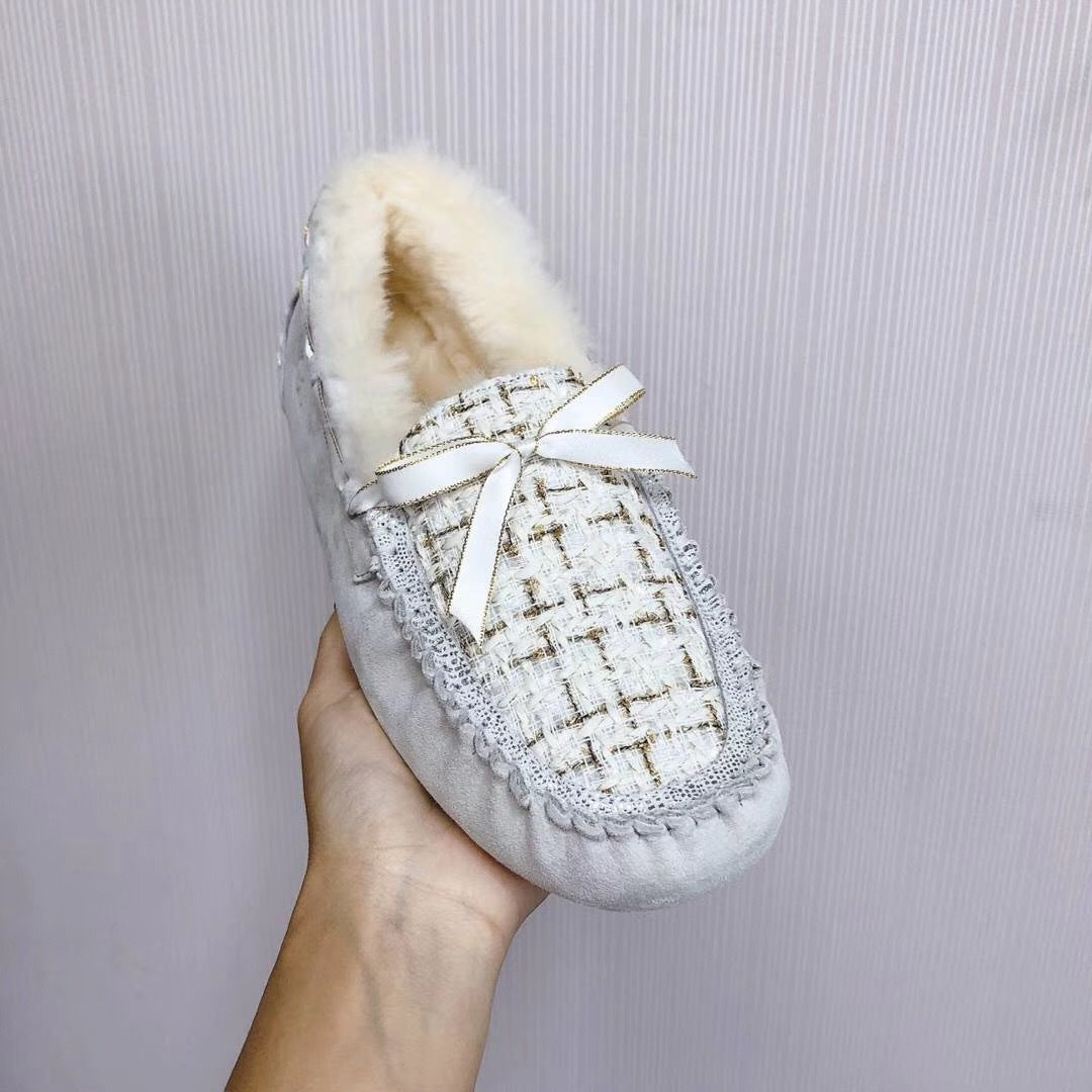Pearl White Chic Loafers - Style 5623
