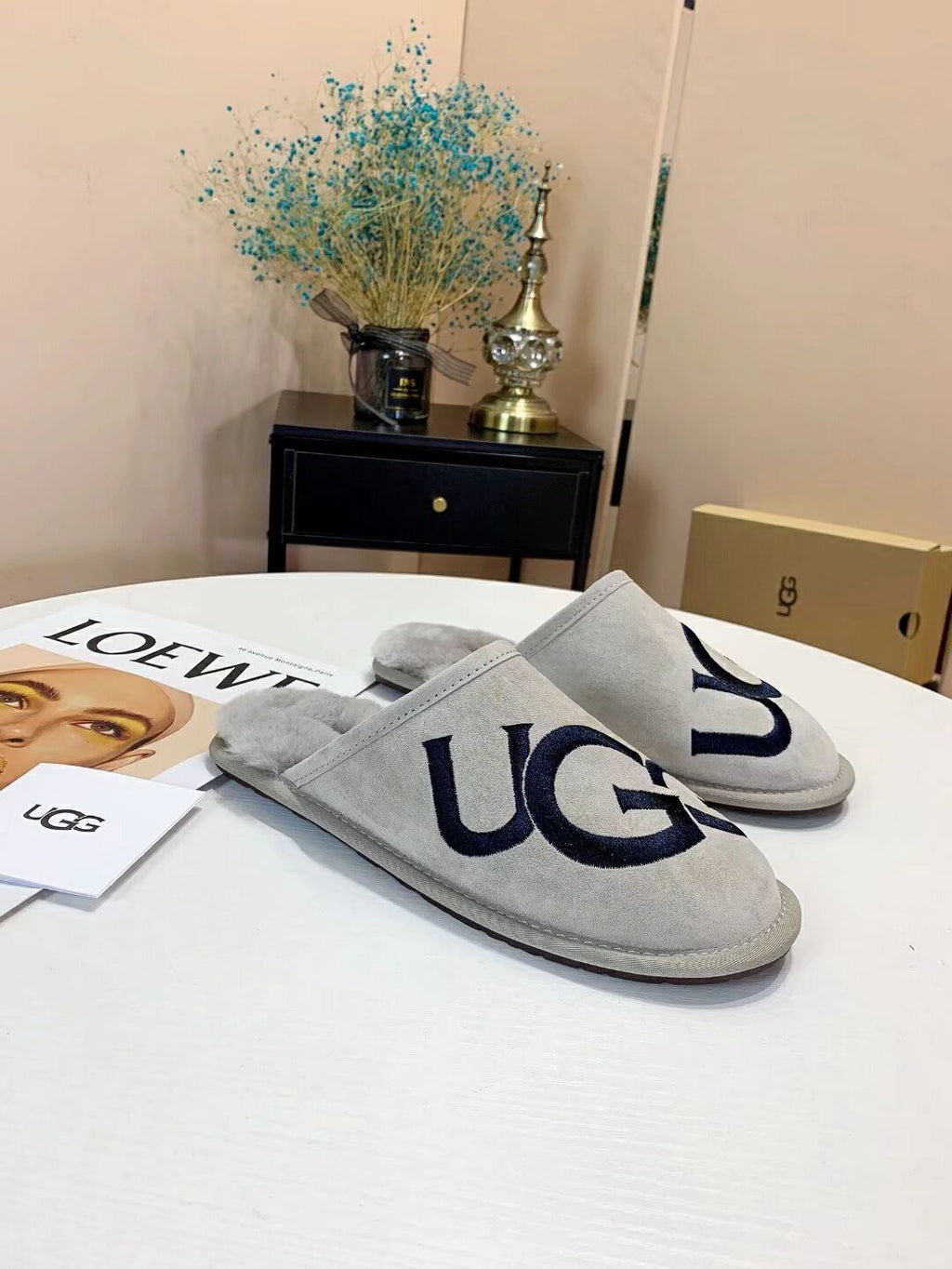 Gray Big G Indoor Slippers - Style 2593