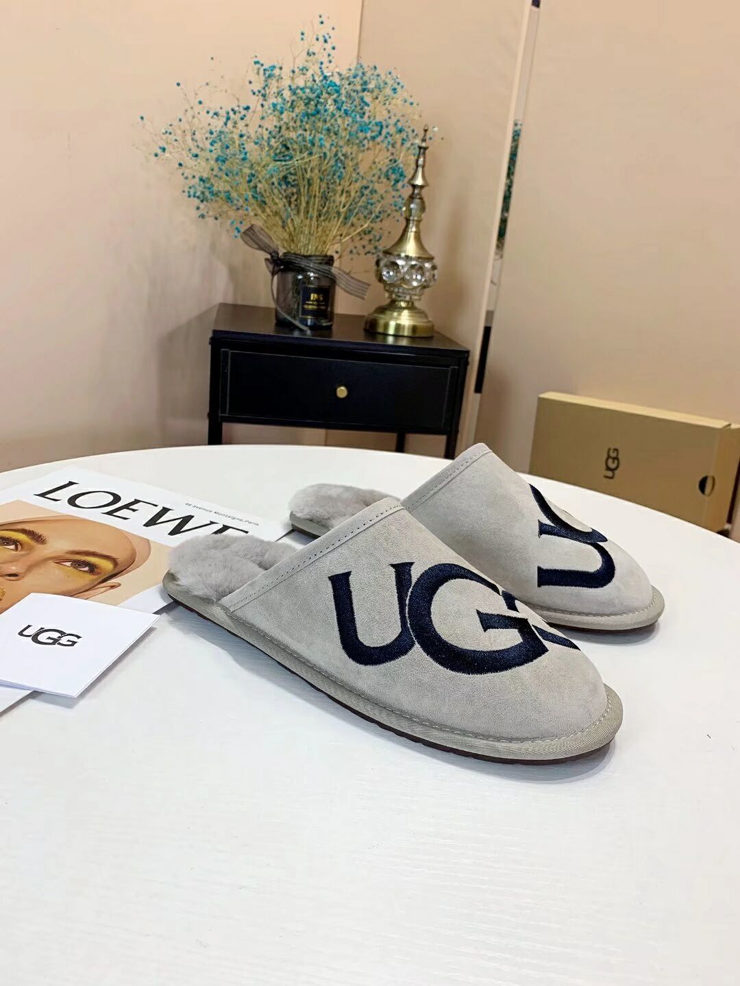 Gray Big G Indoor Slippers - Style 2593