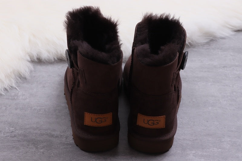Coffee Brown W Mini Bailey Button II Boots - Style 6422