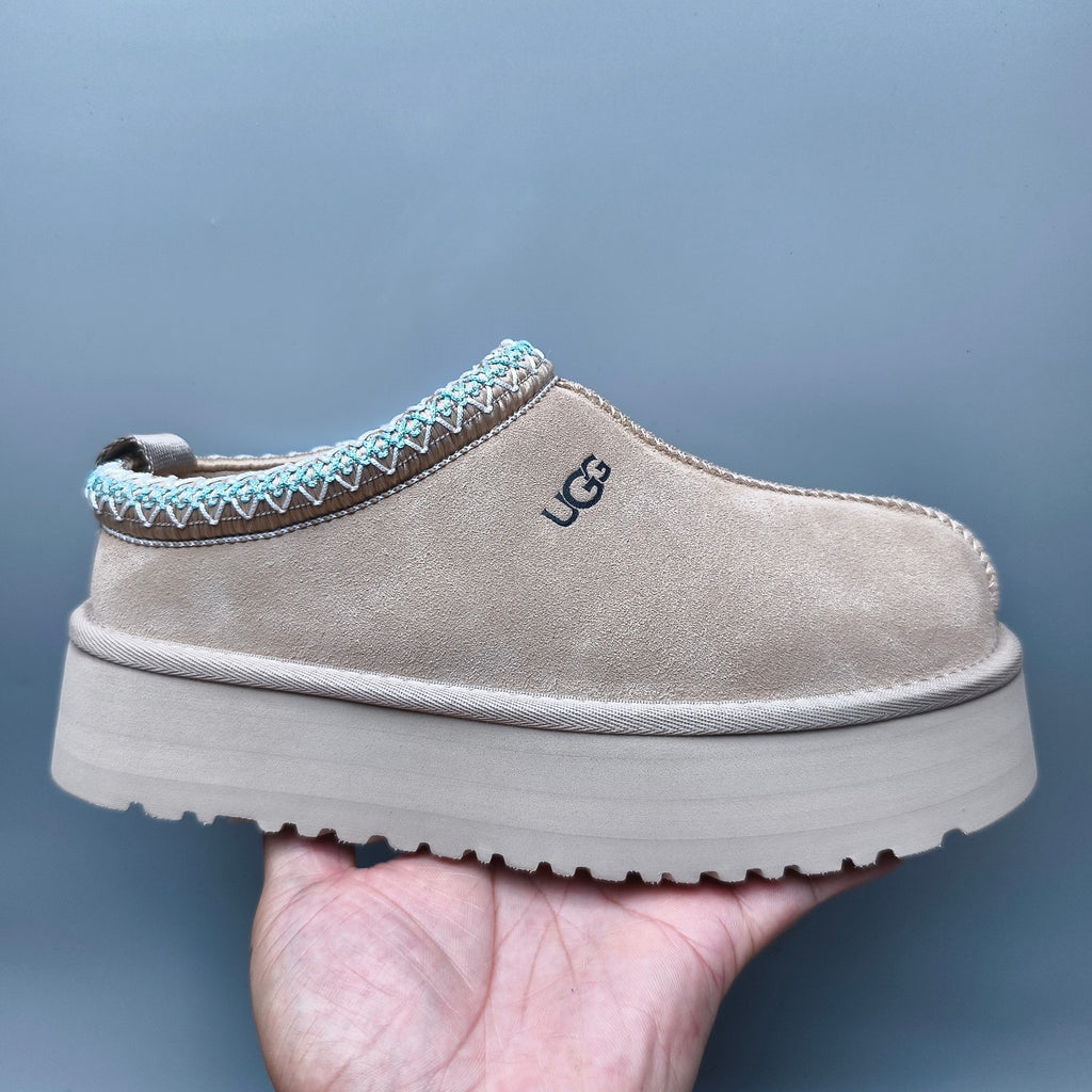 Beige Boho-Inspired Platform Casual Shoes - Style 2553 / 2130