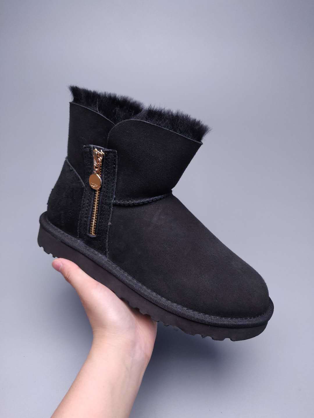 Black Side-Zip Ankle Boots - Style 2481