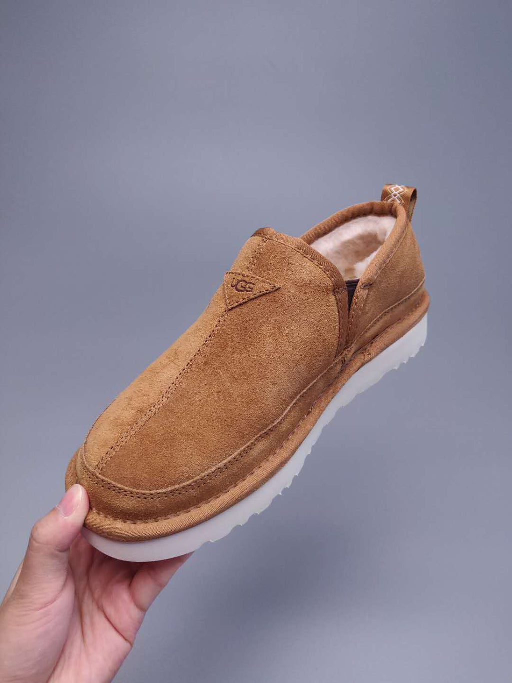 Men's Chestnut Slip-On Low-Top Casual Shoes - Style 3455