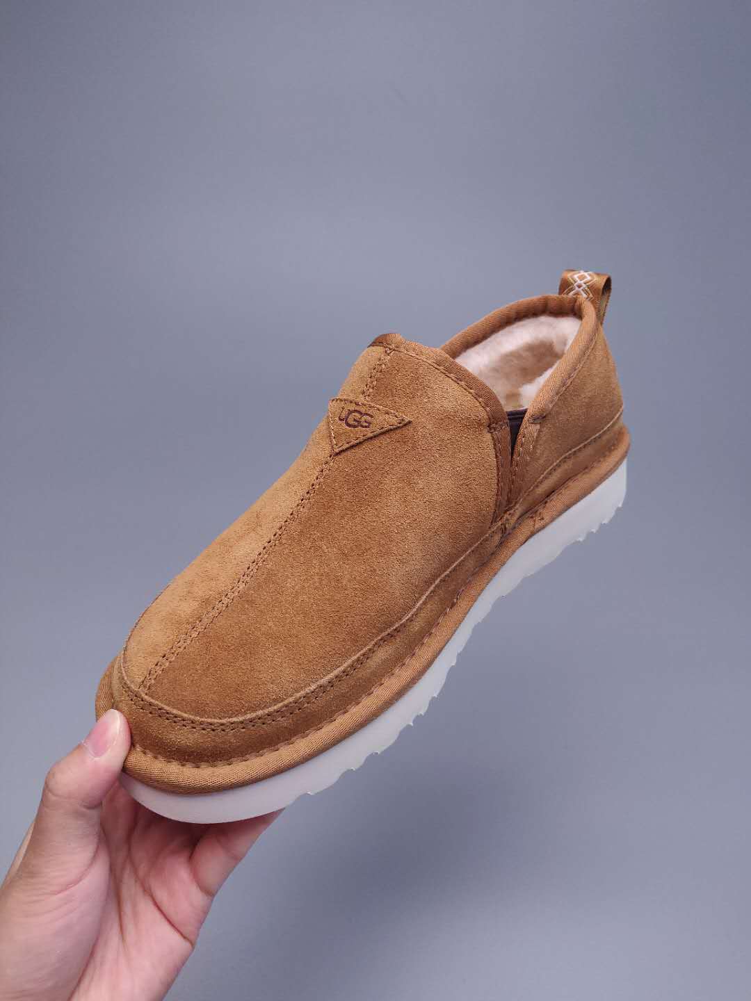 Men's Chestnut Slip-On Low-Top Casual Shoes - Style 3455