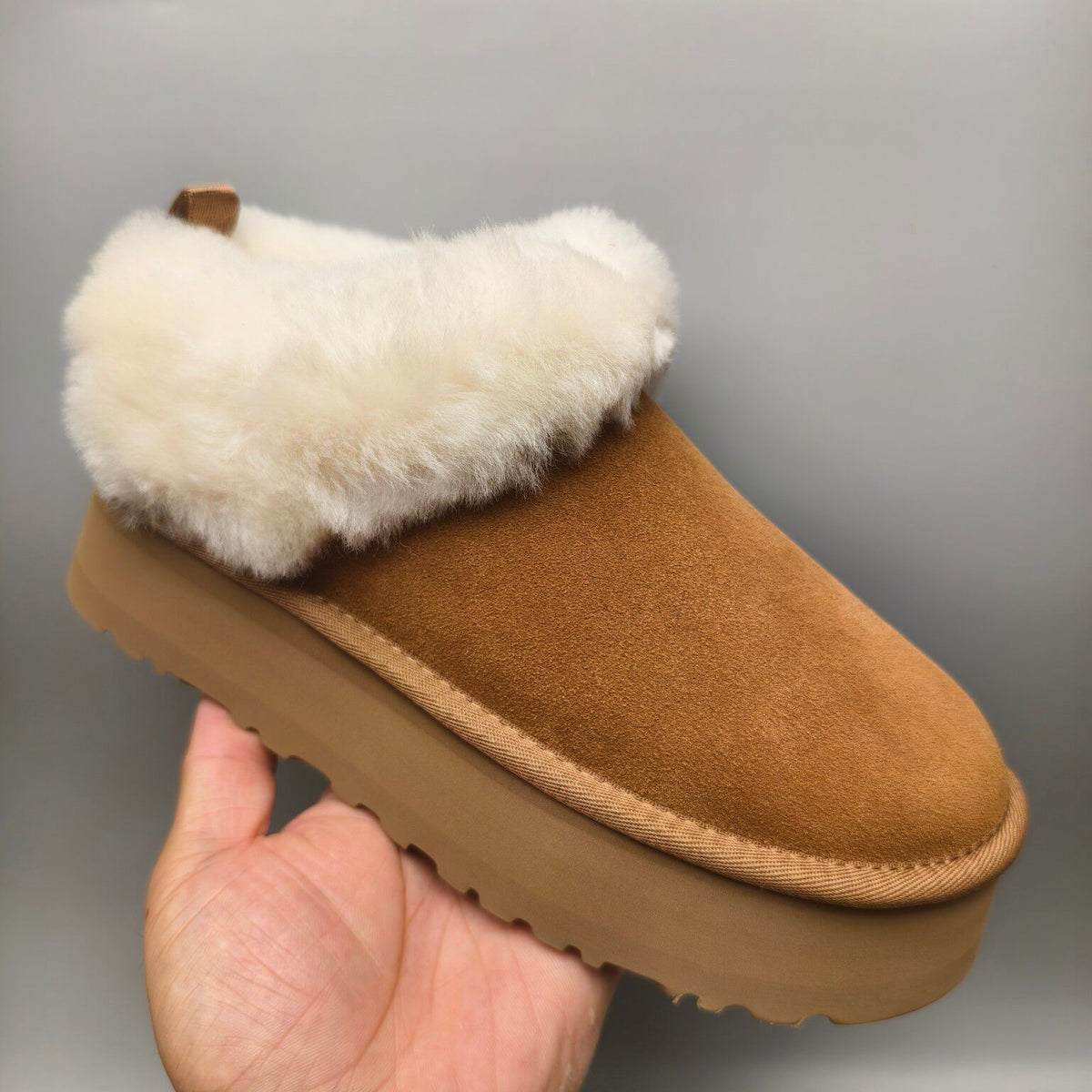 Chestnut Platform Slip-On Shoes - Style 1393