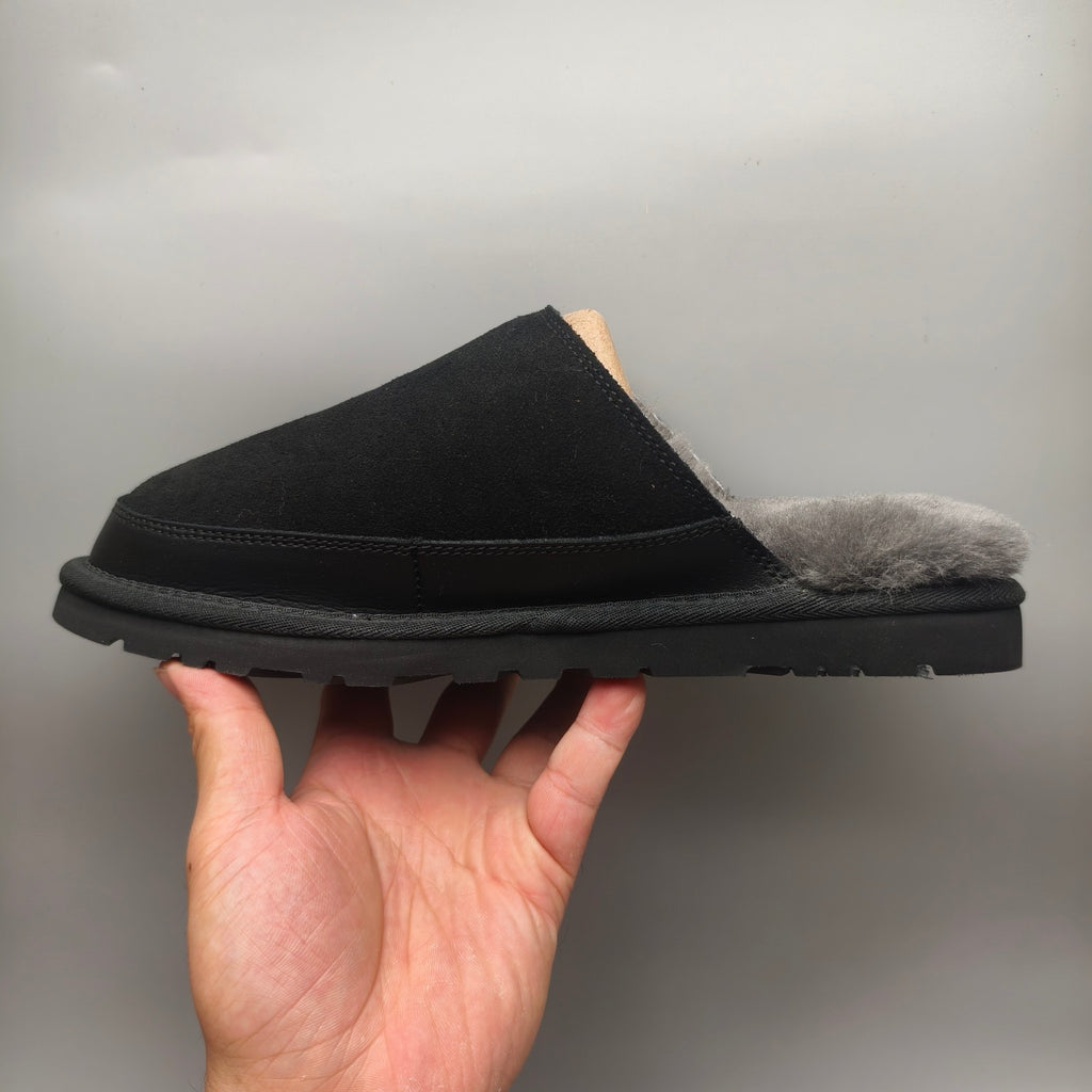 Men's Black Ultralight Fluffy Casual Slippers - Style 4585