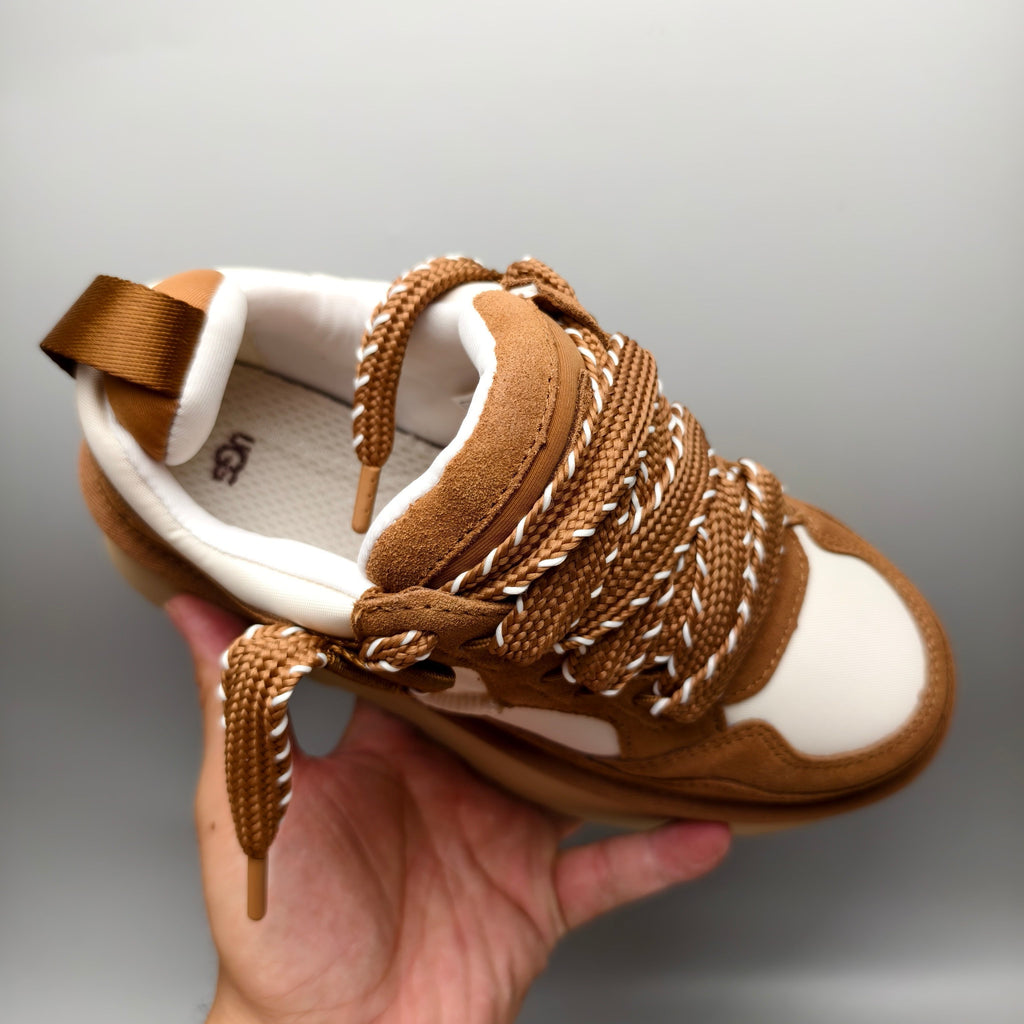 Chestnut Chunky Platform Lace-Up Sneakers - Style 1541