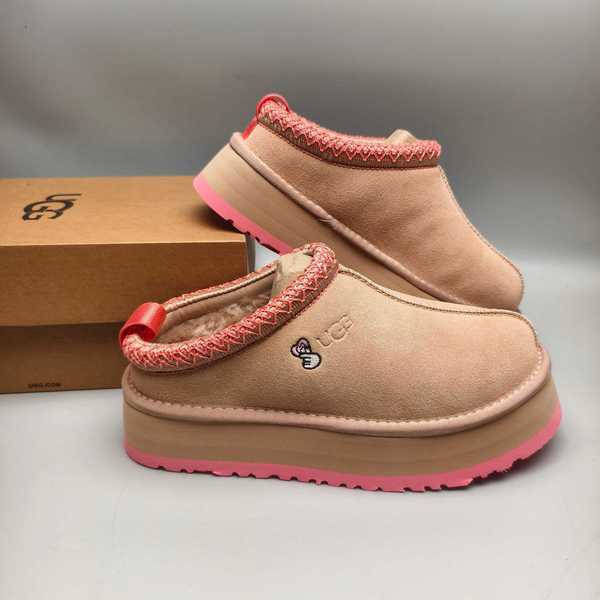 Pink Boho-Inspired Platform Casual Shoes - Style 2553 / 2130